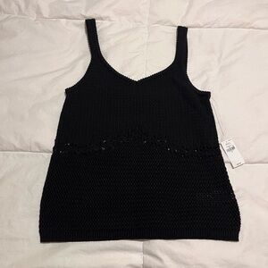 Women’s Black Old Navy Perfect Summer Cotton Knit Sweater Tank Size Small